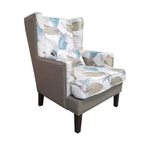 Cornelia Fabric High-back Armchair Floral Accent Sofa Chair