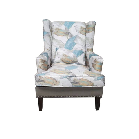 Cornelia Fabric High-back Armchair Floral Accent Sofa Chair