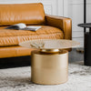 Amare Carbon Steel Gold Round Side Table