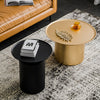 Amare Carbon Steel Gold Round Side Table