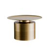 Amare Carbon Steel Gold Round Side Table