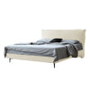 Alden Suede Fabric Modern Upholstery Headboard Bed Frame