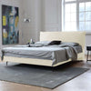 Alden Suede Fabric Modern Upholstery Headboard Bed Frame