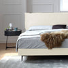 Alden Suede Fabric Modern Upholstery Headboard Bed Frame