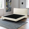 Alden Suede Fabric Modern Upholstery Headboard Bed Frame