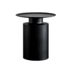 Amare Carbon Steel Black Round Side Table