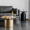 Amare Carbon Steel Gold Round Side Table