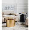 Amare Carbon Steel Gold Round Side Table