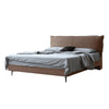 Alden Suede Fabric Modern Upholstery Headboard Bed Frame