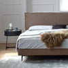 Alden Suede Fabric Modern Upholstery Headboard Bed Frame