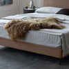 Alden Suede Fabric Modern Upholstery Headboard Bed Frame