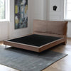 Alden Suede Fabric Modern Upholstery Headboard Bed Frame