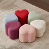 Heart Shaped Boucle Pink Ottoman-in stock