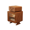 Erasmus Solid Wood Creative Robot Bedside Table