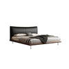 Boris Calf Leather Simple Modern Black Bed