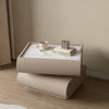 Cole Simple Style Rotating White Bedside Table