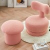 Donna Boucle Mushroom Shape Ottoman Cute Footstool in Multi-color