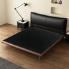 Boris Calf Leather Simple Modern Black Bed