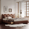 Bentley Calf Leather Luxury Wavy Cloud Minimalist Bed