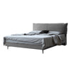 Alden Suede Fabric Modern Upholstery Headboard Bed Frame