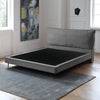 Alden Suede Fabric Modern Upholstery Headboard Bed Frame