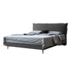 Alden Suede Fabric Modern Upholstery Headboard Bed Frame