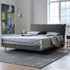 Alden Suede Fabric Modern Upholstery Headboard Bed Frame