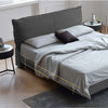 Alden Suede Fabric Modern Upholstery Headboard Bed Frame