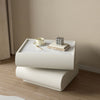 Cole Simple Style Rotating White Bedside Table