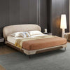 Beenle Cotton Linen/Microfiber Leather Minimalist Modern Bed