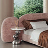 Brenda Chenille Fabric Modern Simple Pink Bed