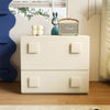 Ezra Solid Wood White Bedside Table