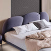 Ean Velvet Fabric Cloud Shape Floating Bed Frame