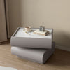 Cole Simple Style Rotating White Bedside Table