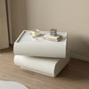 Cole Simple Style Rotating White Bedside Table