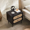 Eoin Vintage Rattan Bedside Table