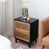 Edmond Vintage Rattan Side Table