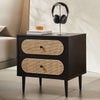 Eoin Vintage Rattan Bedside Table