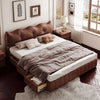 Bentley Calf Leather Luxury Wavy Cloud Minimalist Bed