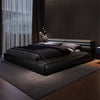 Bernadette Calf Leather/Microfiber Leather Minimalist Bed