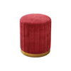 Jocelyn Flannelette Round Ottoman Storage Vanity Stool in Multi-color