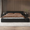 Bernadette Calf Leather/Microfiber Leather Minimalist Bed