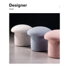 Donna Boucle Mushroom Shape Ottoman Cute Footstool in Multi-color