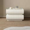 Cole Simple Style Rotating White Bedside Table