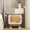 Estavan Cute White Robot Side Table