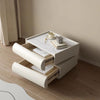 Cole Simple Style Rotating White Bedside Table