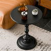 Addi Black/White Iron Round Side Table