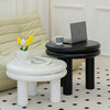 Adiel Black Iron Round Side Table Storage End Table