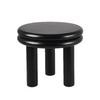 Adiel Black Iron Round Side Table Storage End Table