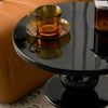 Adley Black Contemporary Round Side Table